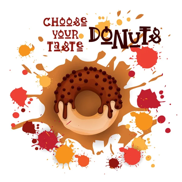 Çörek renkli tatlı simgesini seçin, tat Cafe Poster