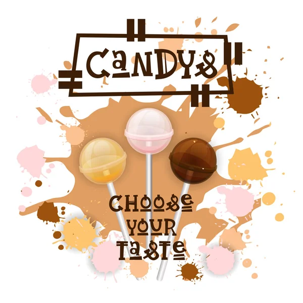 Candys Lolly tatlı renkli simge seçmek senin tat Cafe Poster