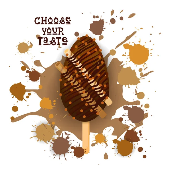 Dondurma Lolly renkli tatlı simgesini seçin, tat Cafe Poster