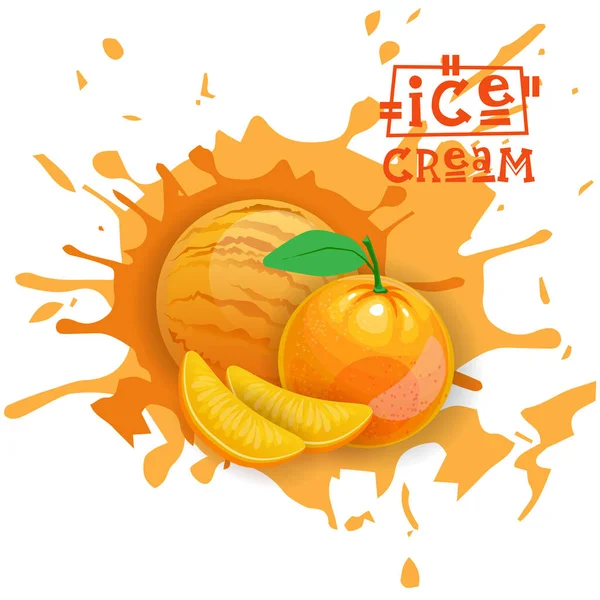 Dondurma turuncu topu meyve tatlı tadı Cafe Posterinizi seçin