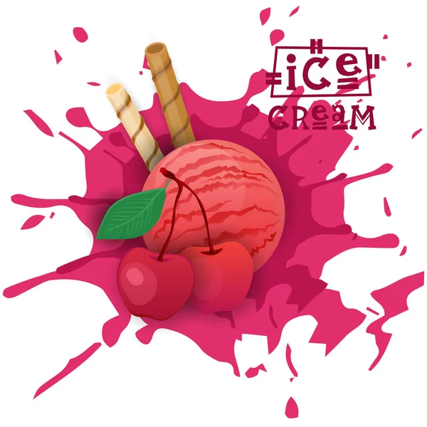 Dondurma kiraz topu meyve tatlı tadı Cafe Posterinizi seçin