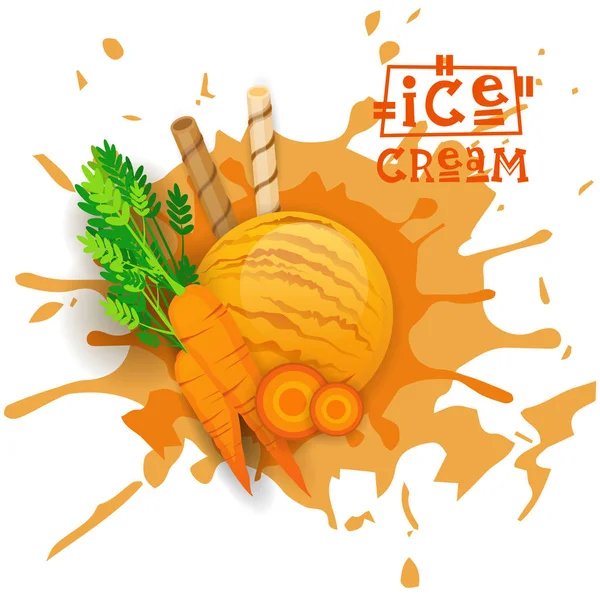 Морозиво Морквяний м'яч Десерт Виберіть ваш смак Кафе Плакат — стоковий вектор