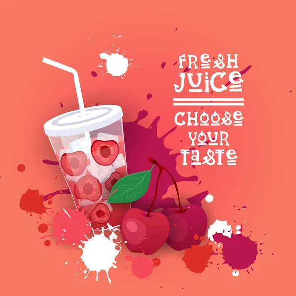 Banner colorido sano de la barra de la bebida de la vitamina del logotipo fresco del jugo — Archivo Imágenes Vectoriales