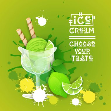 Dondurma Logo tatlı güzel yaz tatlı lezzetli yiyecek afiş