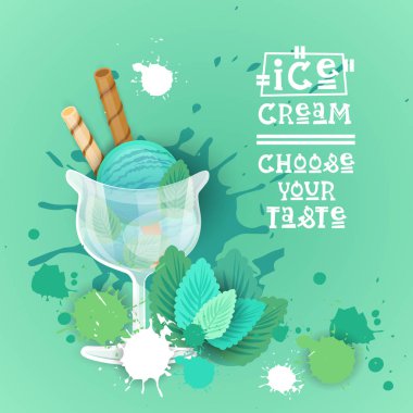 Dondurma Logo tatlı güzel yaz tatlı lezzetli yiyecek afiş