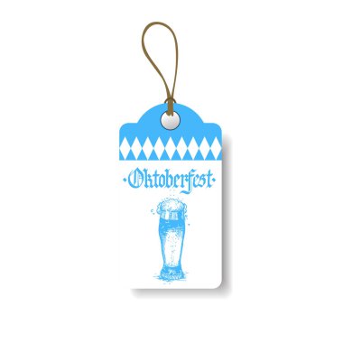 Oktoberfest etiketi Alman Bira Festivali afiş tasarım simgesi