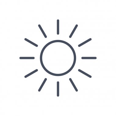 Güneş simgesi güneşli hava kavramı iklim tahmin