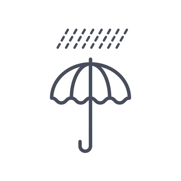 Icône de pluie Concept de prévision climatique — Image vectorielle