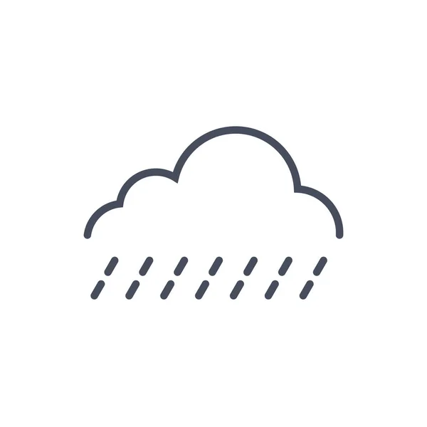 Icône de pluie légère Concept de prévision climatique — Image vectorielle
