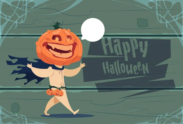 Espantapájaros, Jack Linterna Calabaza Feliz Halloween Banner Party Celebration Concept — Vector de stock