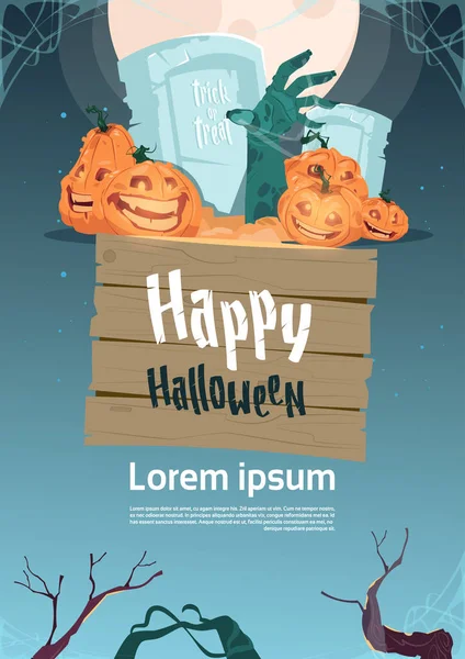 Mutlu Cadılar Bayramı partisi Banner Pumpkins mezarlığı geleneksel süsleme tatil tebrik kartı