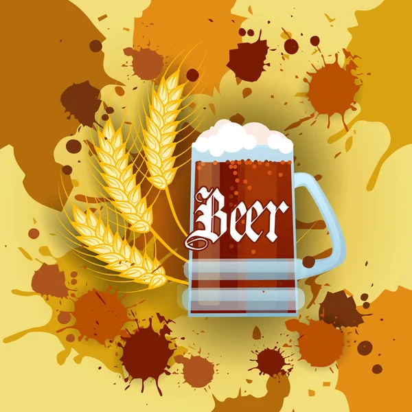 Oktoberfest traditionelles Bierfest Banner Feiertagsplakat — Stockvektor
