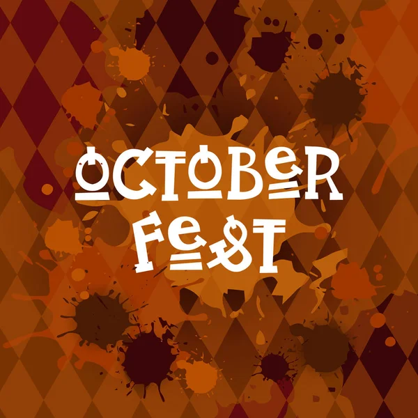 Oktoberfest Festival Tradicional de la Cerveza Banner Holiday Poster — Vector de stock