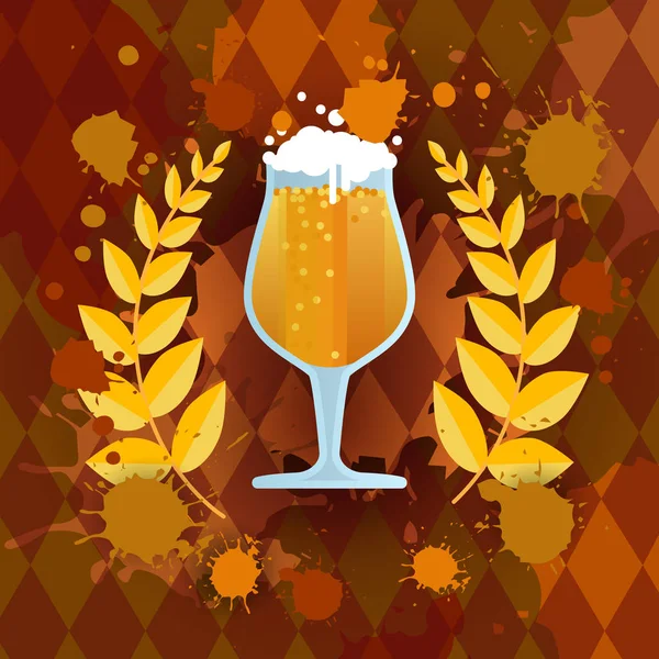 Oktoberfest Traditional Beer Festival Banner Holiday Poster — Stock Vector