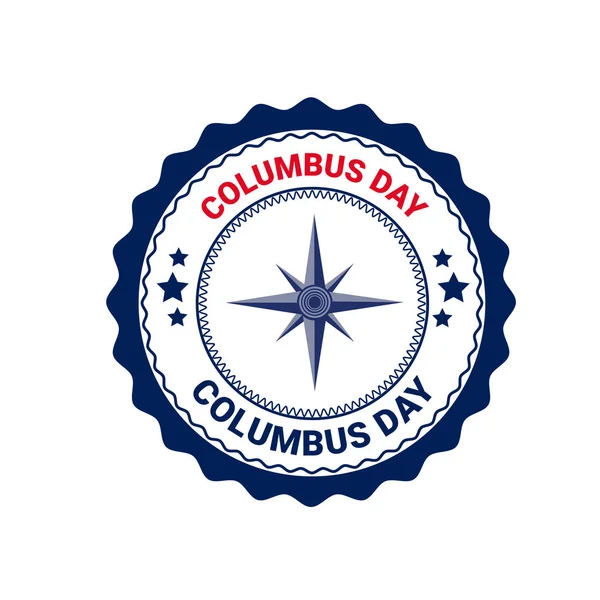 Glücklich Kolumbus Tag National USA Feiertag Grußkarte Symbol isoliert — Stockvektor