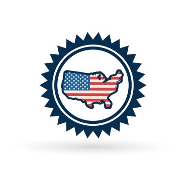 Mutlu bayram günü ulusal ABD tatil tebrik kartı simgesi izole