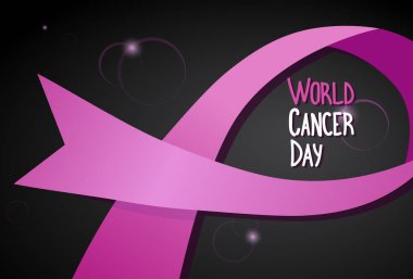 Dünya kanser günü meme hastalığı bilinci önleme Poster tebrik kartı