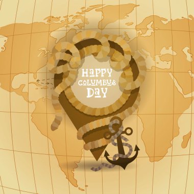 Mutlu bayram günü Amerika keşfetmek tatil Poster Retro dünya harita kart tebrik