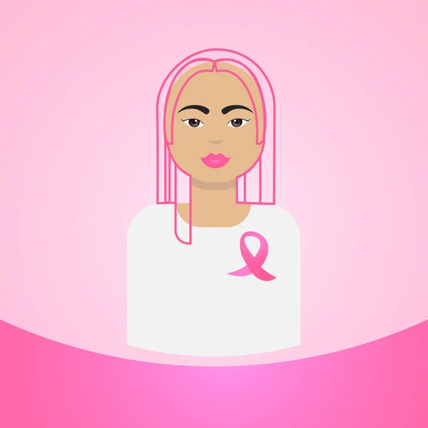 Dia Mundial do Câncer Cartaz de Prevenção da Doença da Mama Feminino Após Quimioterapia No Cartão de Saudação — Vetor de Stock