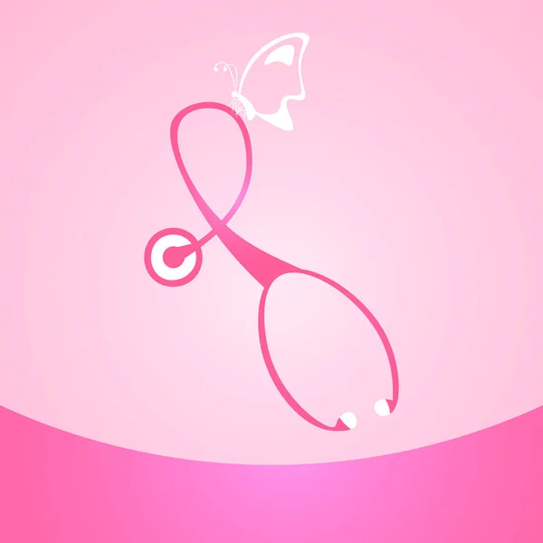 Dia Mundial do Câncer Cartão de saudação de cartaz de prevenção da doença da mama — Vetor de Stock