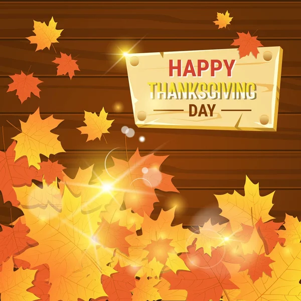 Glad Thanksgiving dag höst traditionell semester gratulationskort — Stock vektor