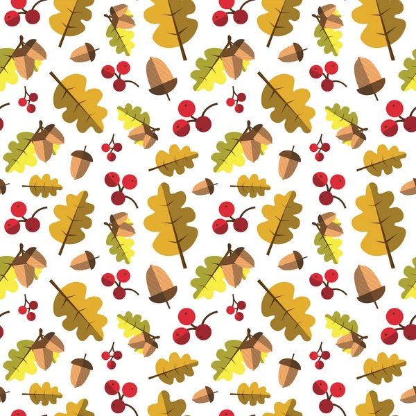 Automne Motif sans couture Arrière-plan Feuilles jaunes Ornement Automne Saison — Image vectorielle