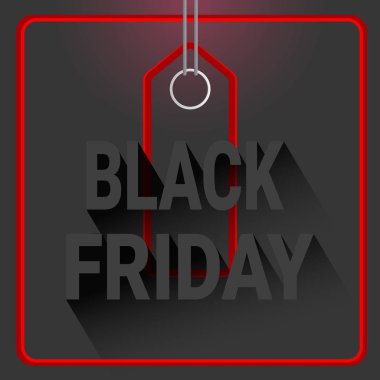 Etiket etiket, Özel Fırsat Satış Poster alışveriş kırmızı ile siyah Cuma tatil indirim