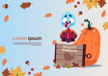 Mutlu Şükran günü sonbahar geleneksel hasat tatil tebrik kartı Türkiye ile