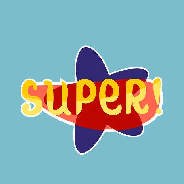 Дизайн бейджей социальных сетей Super Sticker — стоковый вектор