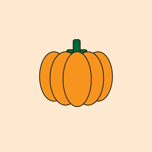 Pumpkin Icon Autumn Harvest Concept — Stock Vector