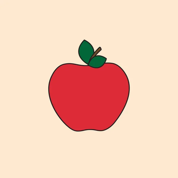 苹果图标秋季水果收获概念 — 图库矢量图片