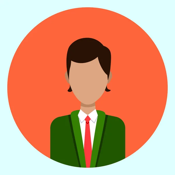 Male Avatar Profile Icon Round Man Face — Stock Vector