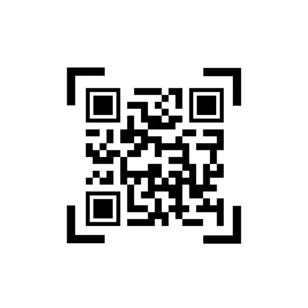 Exemple de Qr Code pour Smartphone Scanning Icône — Image vectorielle