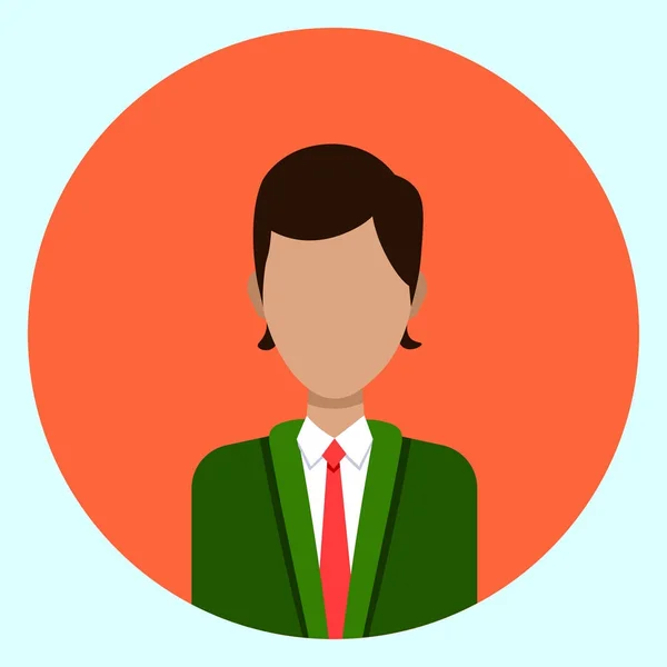 Avatar profil ikonra férfi arctalan felhasználó színes kerek háttér — Stock Vector