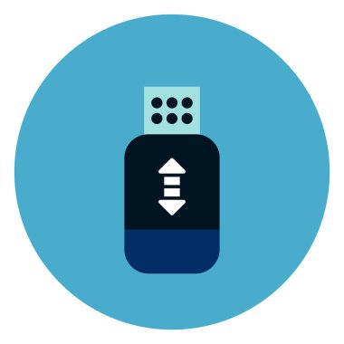 Kartı simgesi üzerinde yuvarlak mavi renkli flash