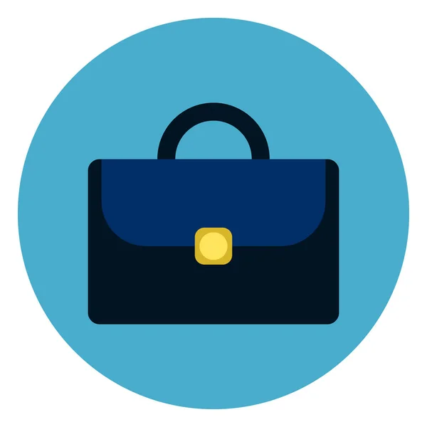 公文包或手提箱图标圆形蓝色背景 — 图库矢量图片