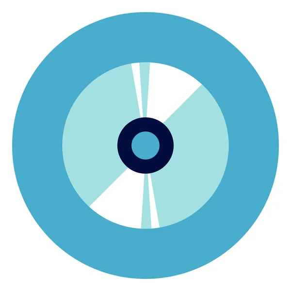 Значок диска Cd на голубом фоне — стоковый вектор