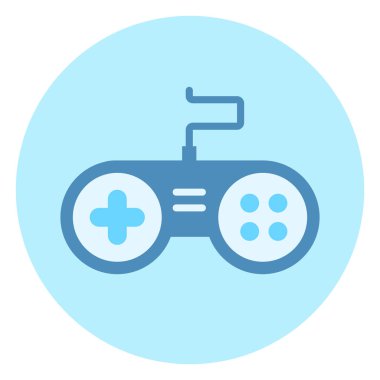 Simge Video oyun denetleyicisi mavi arka plan üzerinde konsol