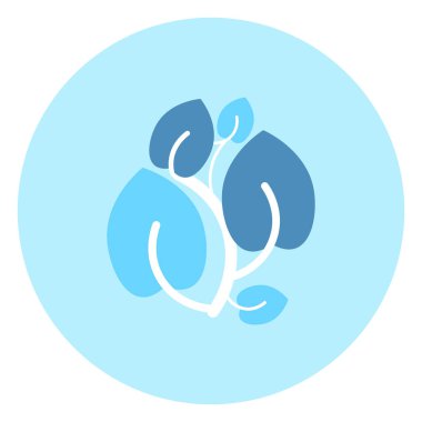 Ağaç dalı yaprakları simgesi ekoloji doğa kavramı ile