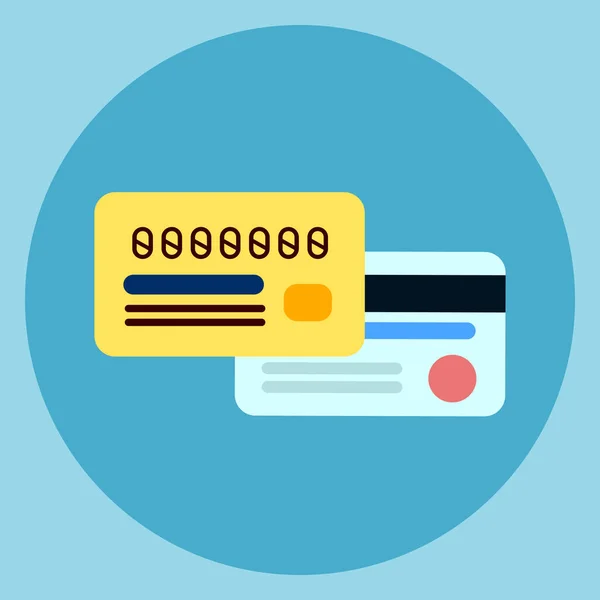 Kreditkarten-Ikone Mobile Banking Online-Zahlungskonzept — Stockvektor