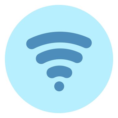 Mavi arka plan üzerinde WiFi simgesi kablosuz Internet bağlantısı