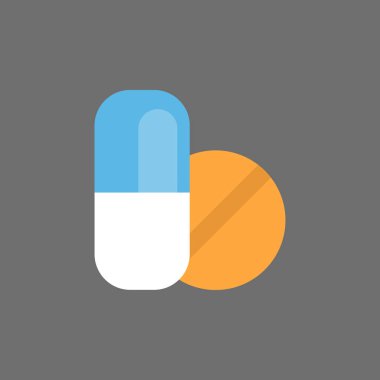 Hap ve kapsül simge tıbbi tedavi kavramı