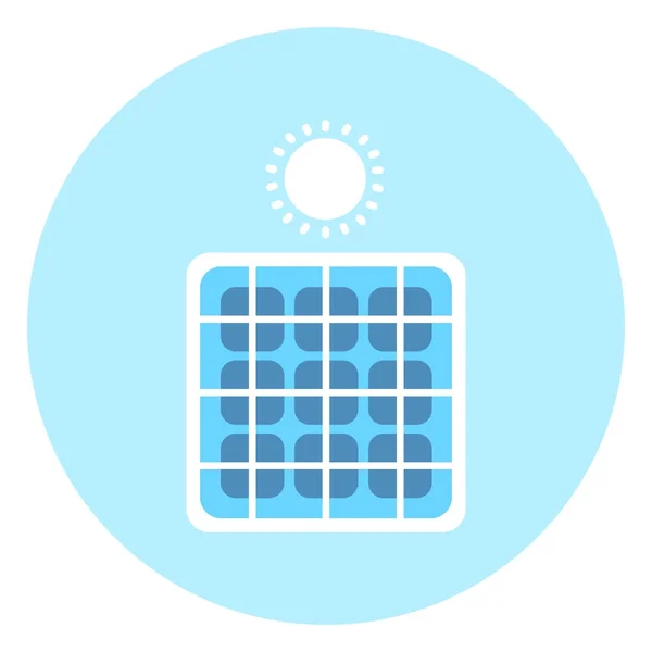 Icono del Panel Solar Concepto de Recursos Energéticos Alternativos — Archivo Imágenes Vectoriales