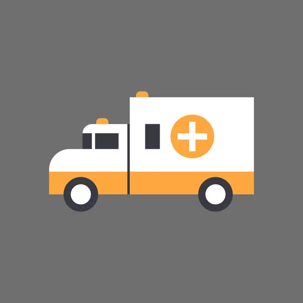 Icône de véhicule d'urgence de voiture d'ambulance — Image vectorielle