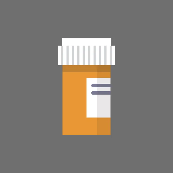 Pillen Flasche Symbol medizinische Behandlungskonzept — Stockvektor
