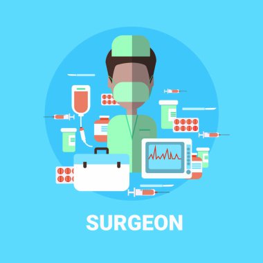 Cerrah doktor simge tıbbi işçi profil Avatar kavramı