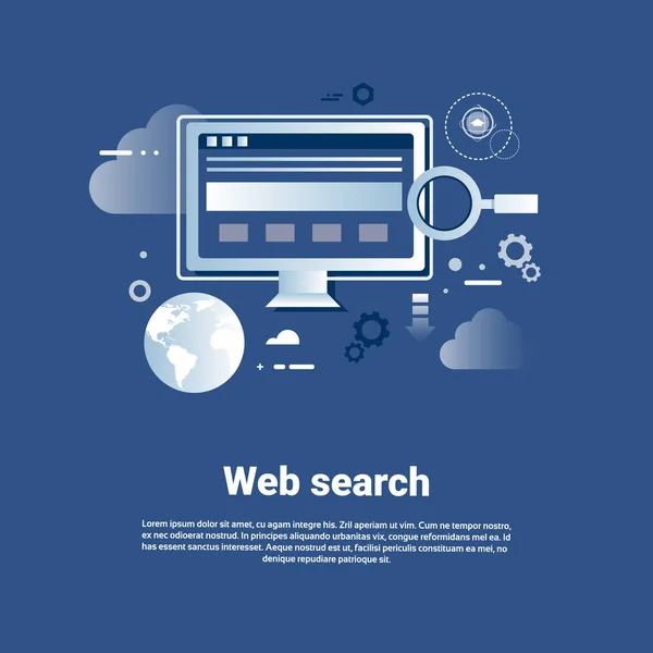 Web Search Template Internet Banner With Copy Space — Stock Vector