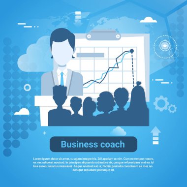 Kopya alanı ile iş Coach Şablon Web Banner