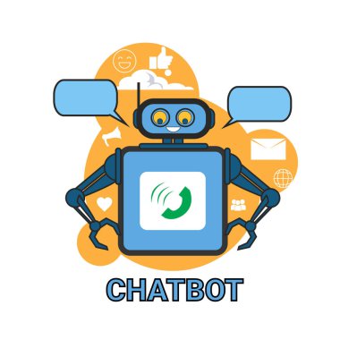 Sohbet etmek simge kavramı destek Robot teknolojisi dijital Chat Bot uygulama
