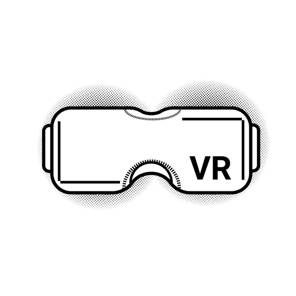 Vr gafas gafas de realidad virtual moderna o auriculares aislados sobre fondo blanco — Archivo Imágenes Vectoriales